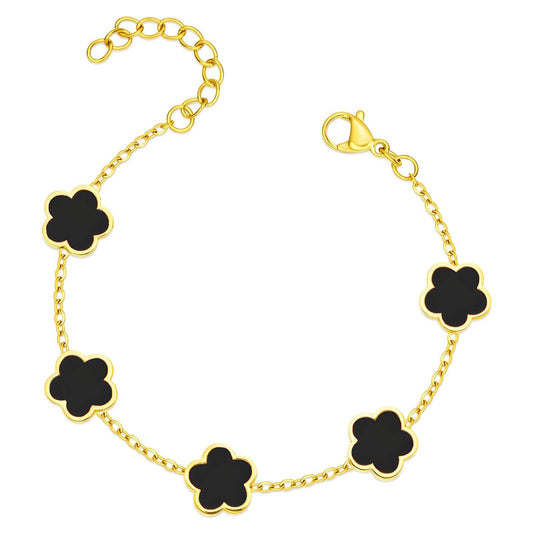 18K gold plated Stainless steel  Flower Meadow bracelet