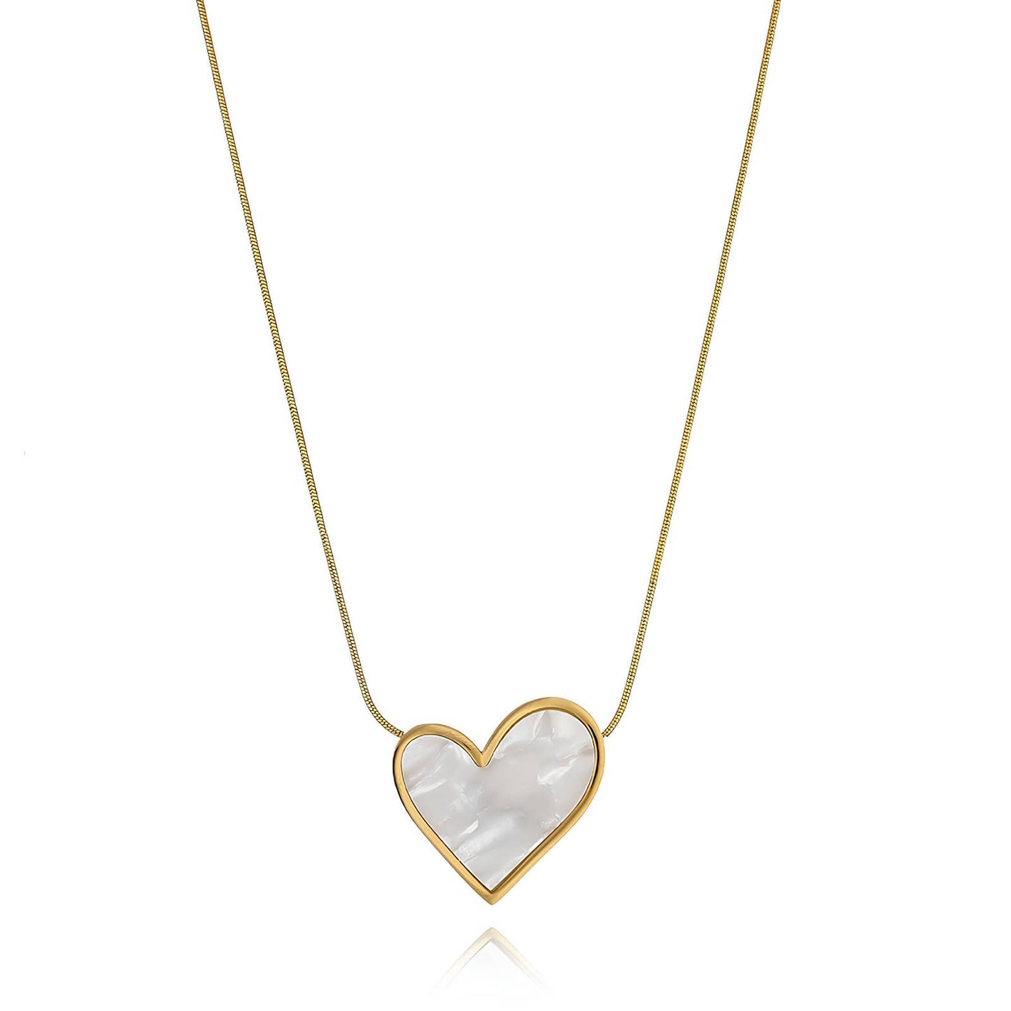 18K gold plated Stainless steel  Heart necklace