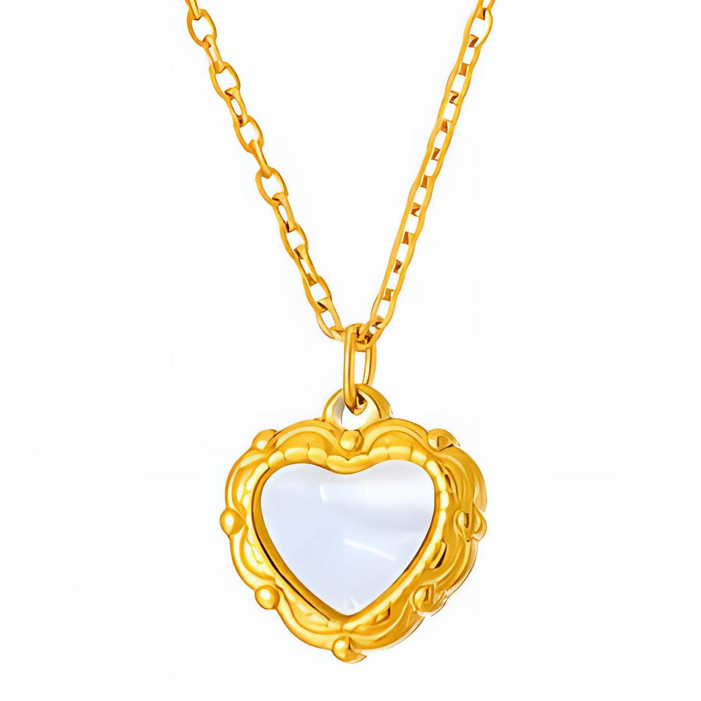 18K gold plated Stainless steel  Hearts necklace