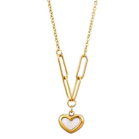 18K gold plated Stainless steel  Hearts necklace