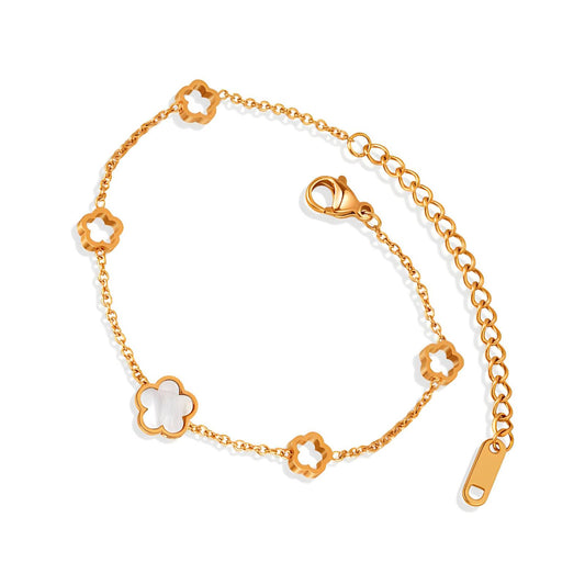 18K gold plated Stainless steel  Flower Meadow bracelet