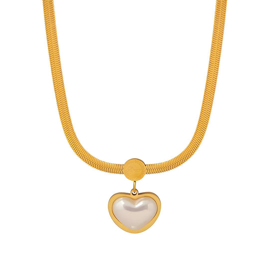 18K gold plated Stainless steel  Heart necklace