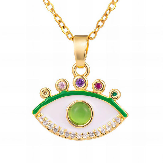 18K gold plated Stainless steel  Evil Eye necklace