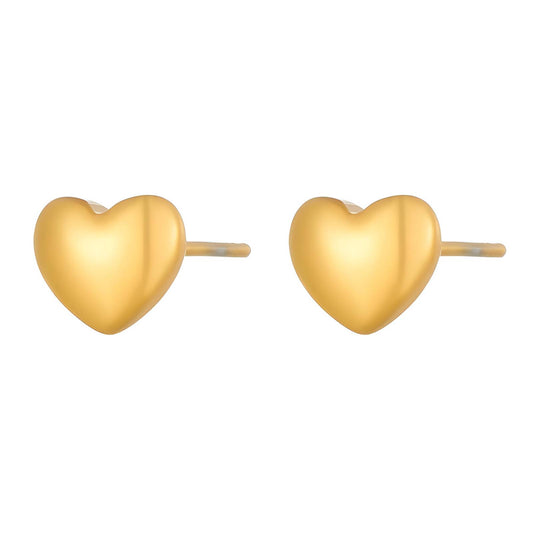 18K gold plated Stainless steel  Hearts earrings