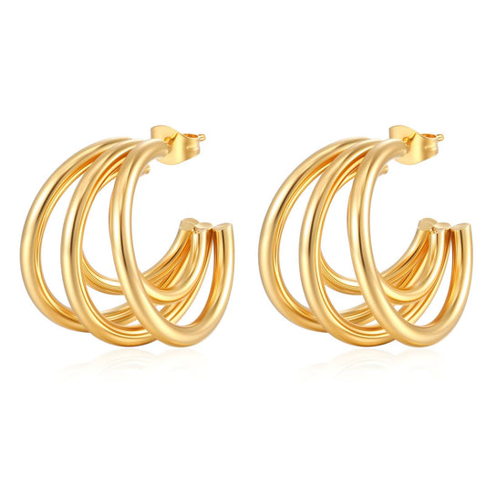 18K gold plated Stainless steel earrings
