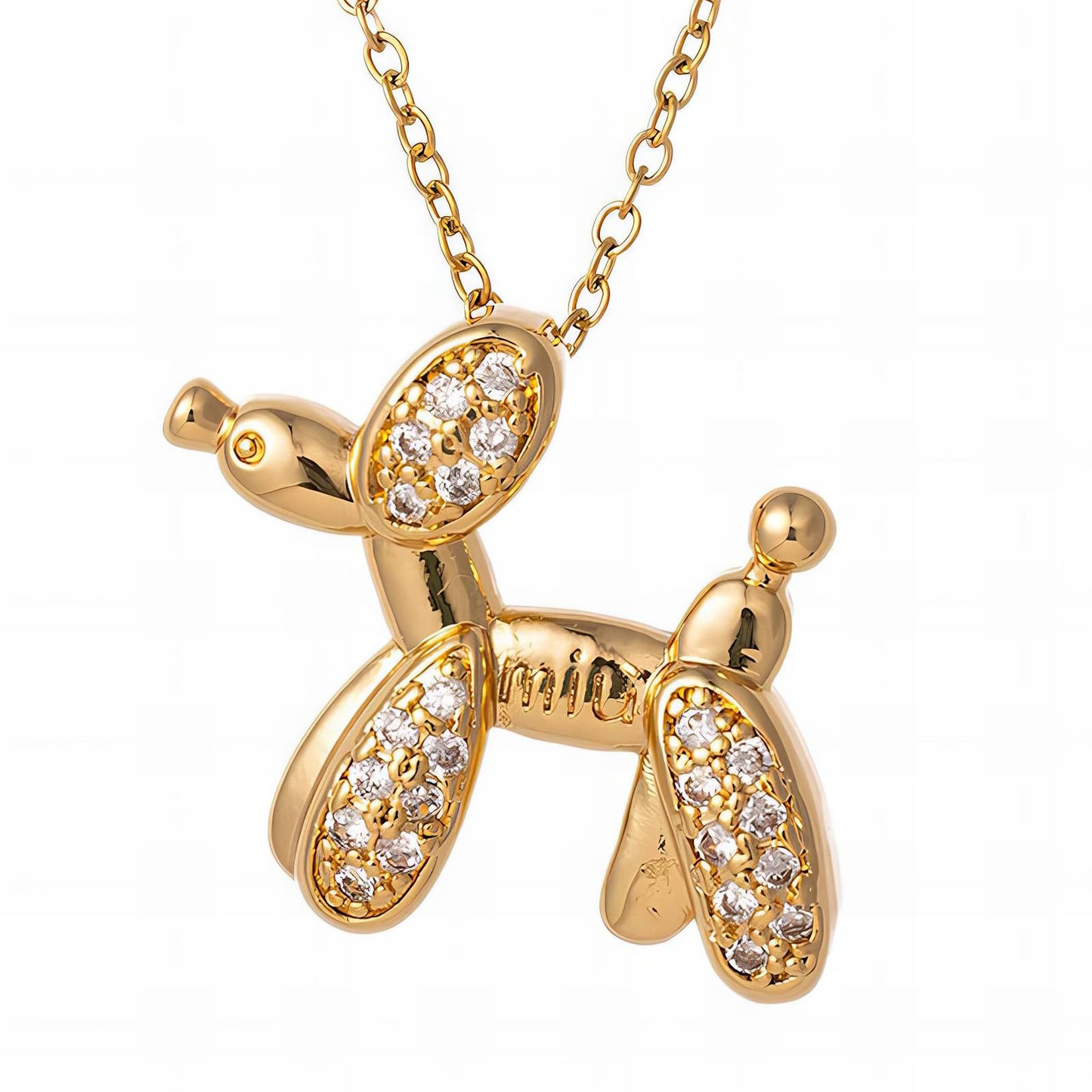 18K gold plated Stainless steel  Dog necklace