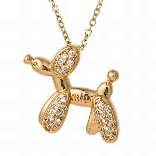 18K gold plated Stainless steel  Dog necklace