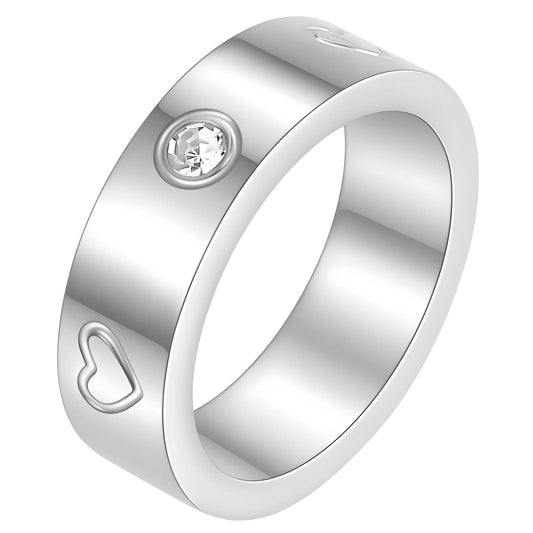Stainless steel  Hearts finger ring
