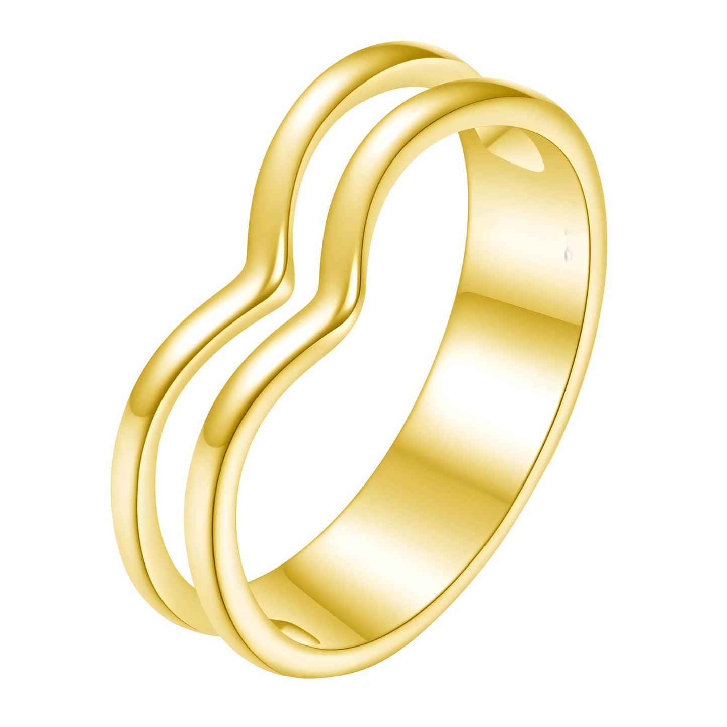 18K gold plated Stainless steel finger ring