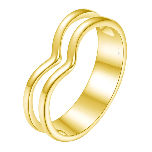 18K gold plated Stainless steel finger ring