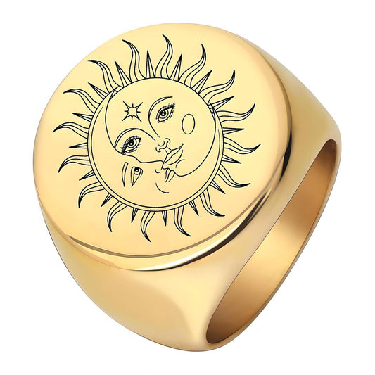 18K gold plated Stainless steel  The Sun finger ring