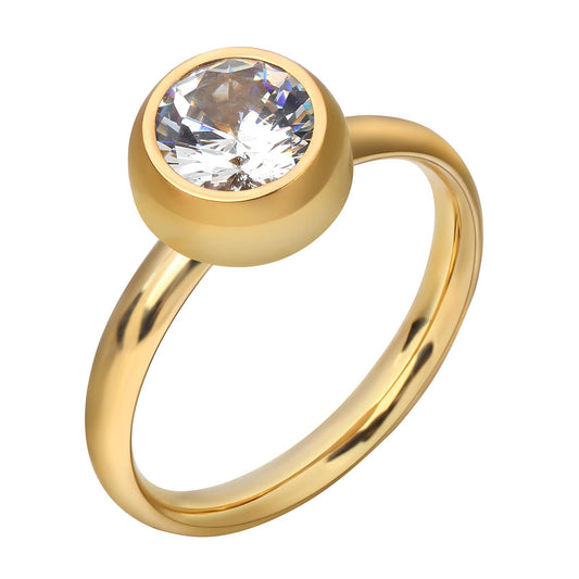 18K gold plated Stainless steel finger ring