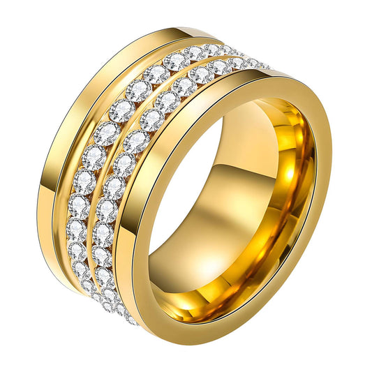 18K gold plated Stainless steel finger ring