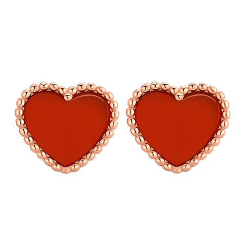 18K gold plated Stainless steel  Hearts earrings