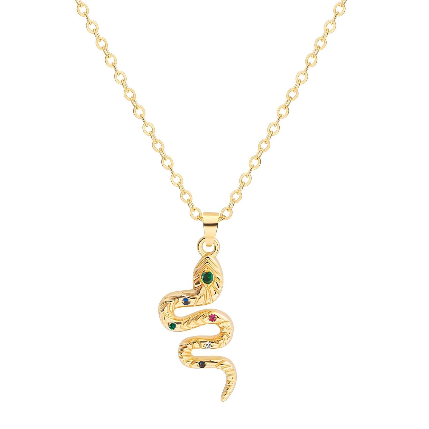18K gold plated Stainless steel  Snake necklace
