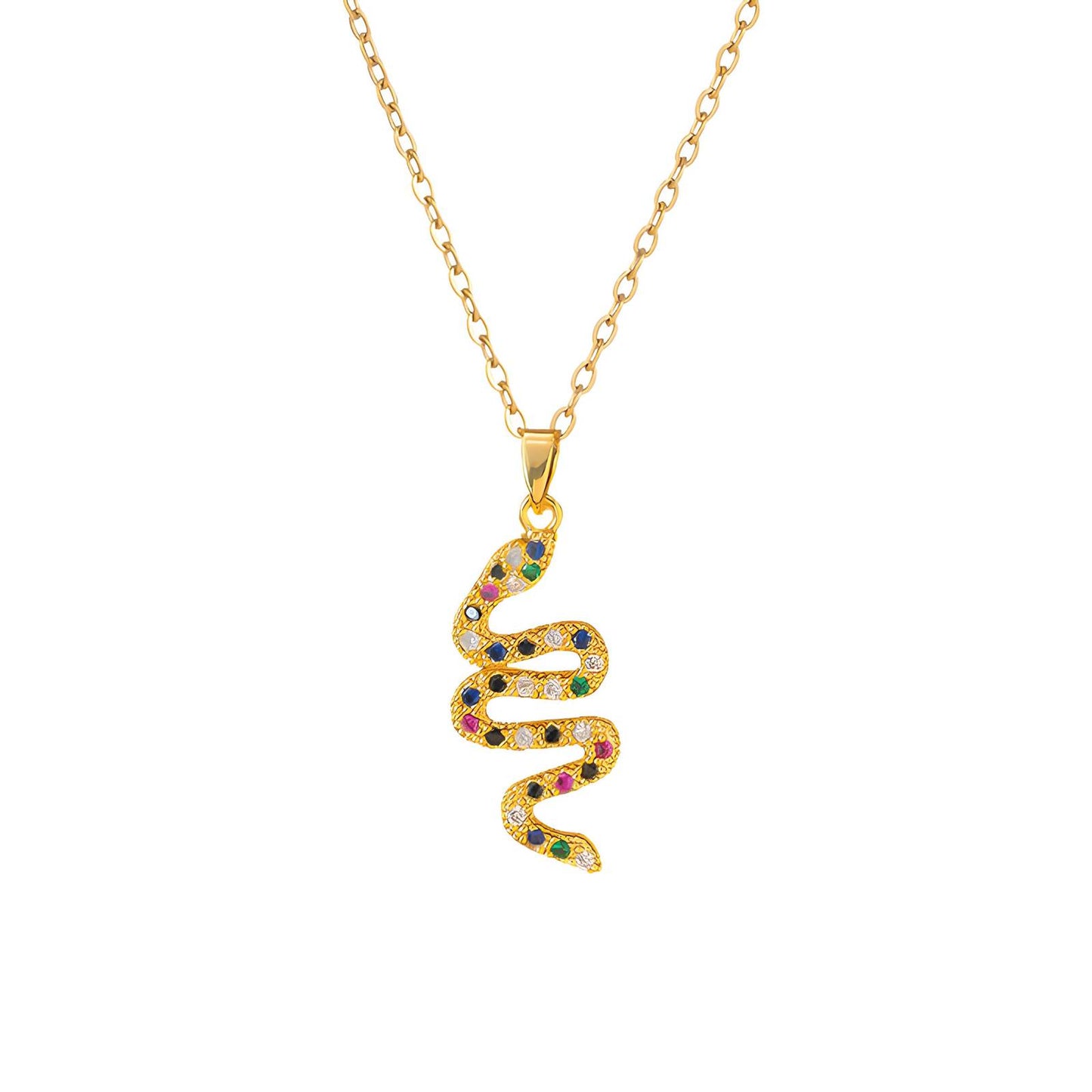 18K gold plated Stainless steel  Snake necklace