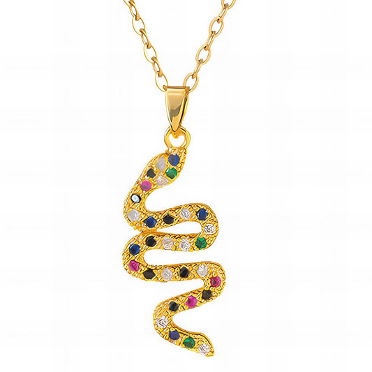 18K gold plated Stainless steel  Snake necklace