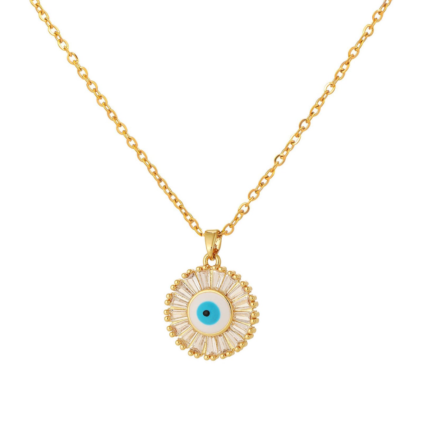 18K gold plated Stainless steel  Evil Eye necklace