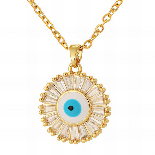 18K gold plated Stainless steel  Evil Eye necklace