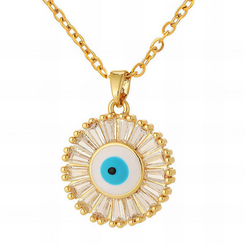 18K gold plated Stainless steel  Evil Eye necklace