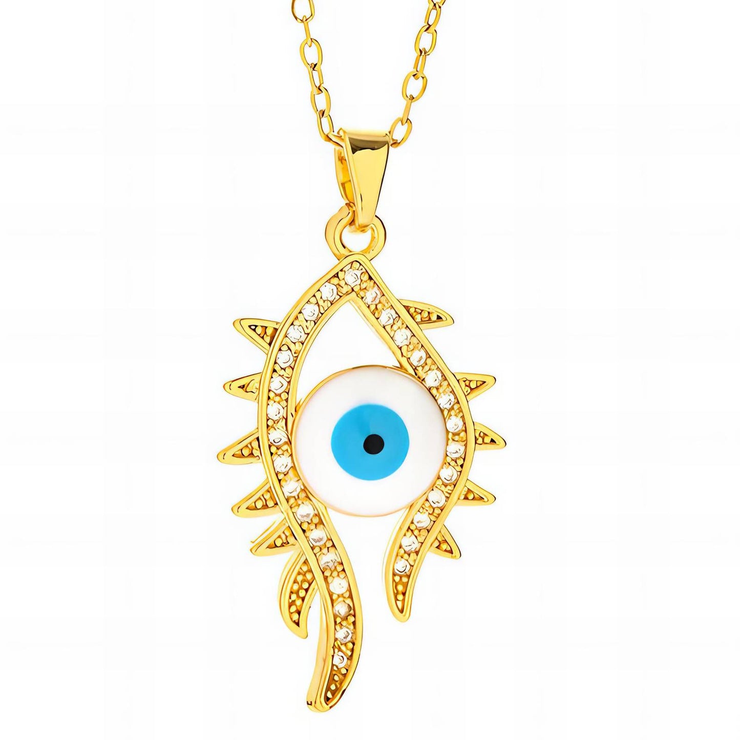 18K gold plated Stainless steel  evil eye necklace