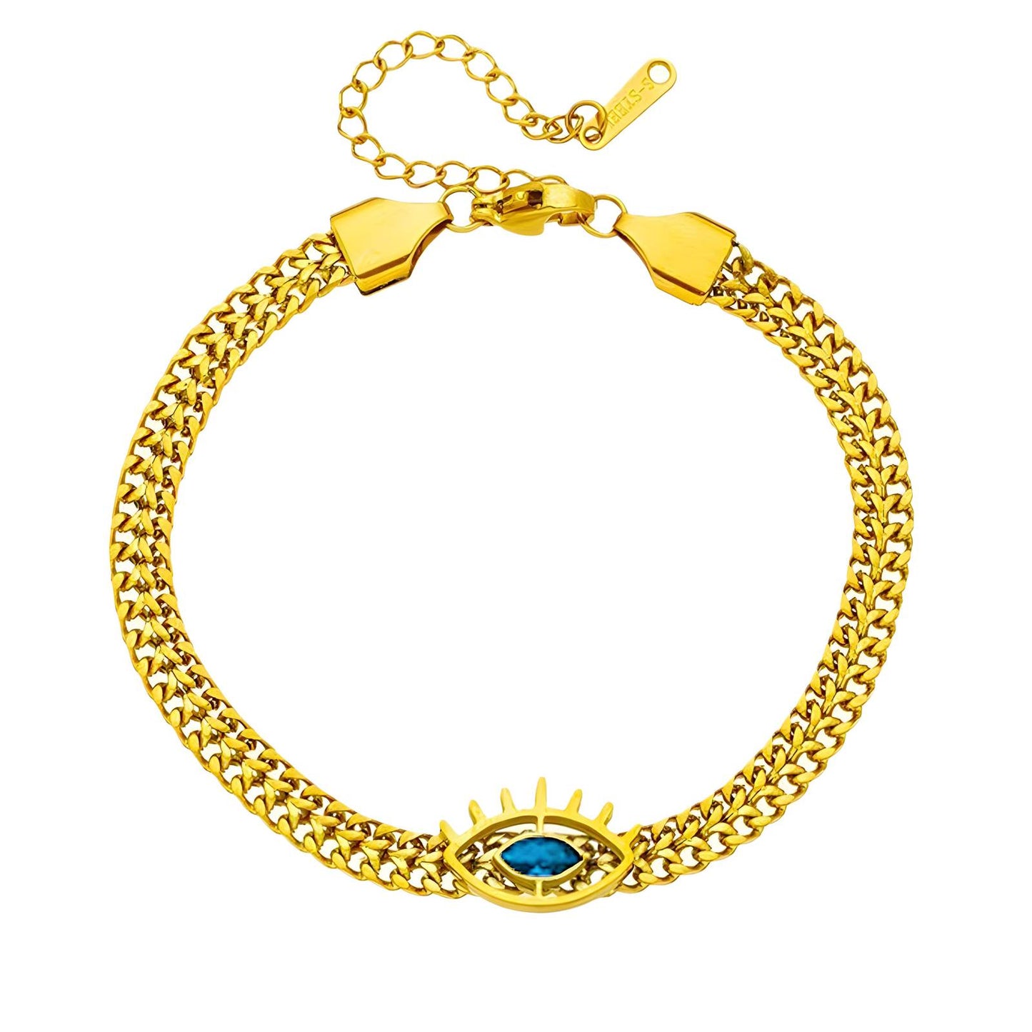 18K gold plated Stainless steel  Evil Eye bracelet