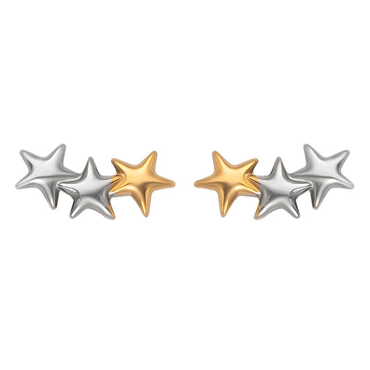 18K gold plated Stainless steel  Stars earrings