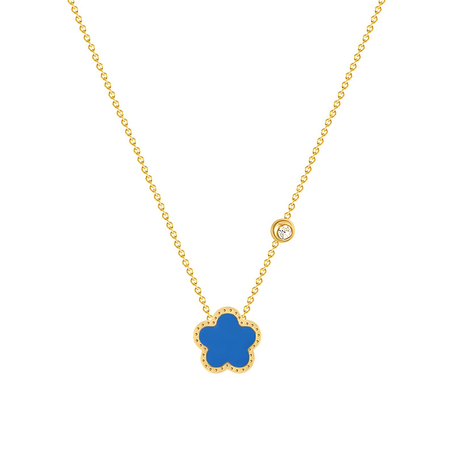 18K gold plated Stainless steel  Flower necklace