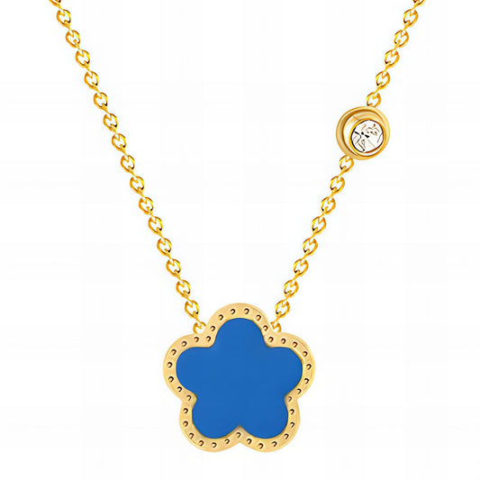 18K gold plated Stainless steel  Flower necklace