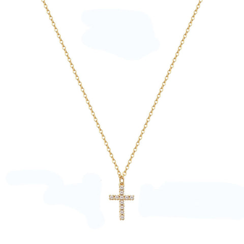 18K gold plated Stainless steel  Crosses necklace
