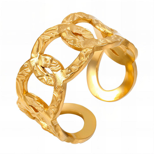 18K gold plated Stainless steel finger ring