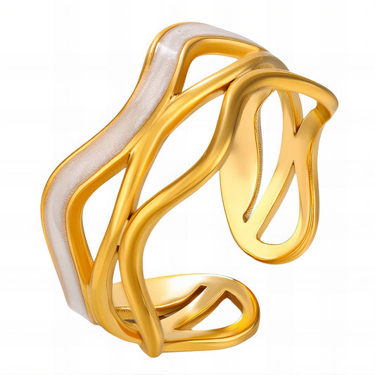 18K gold plated Stainless steel finger ring