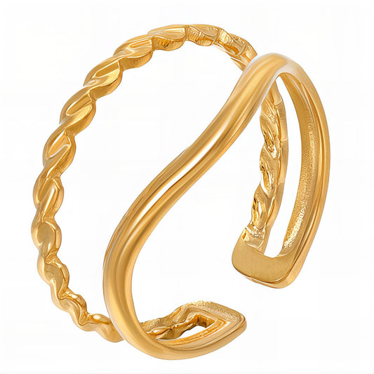 18K gold plated Stainless steel finger ring