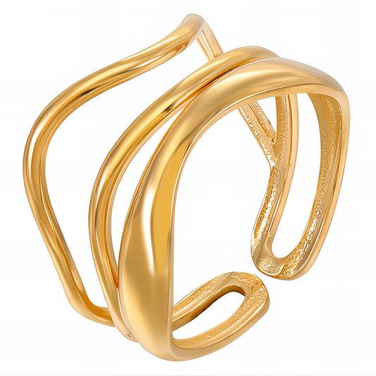 18K gold plated Stainless steel finger ring