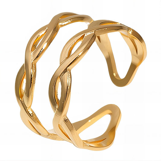18K gold plated Stainless steel finger ring