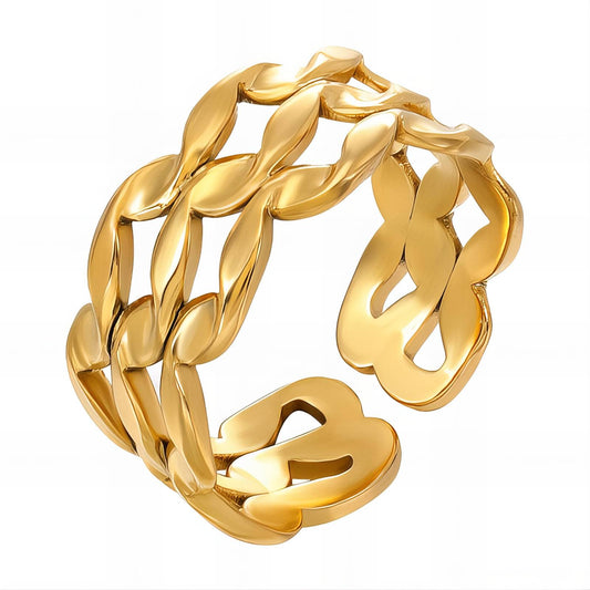 18K gold plated Stainless steel finger ring