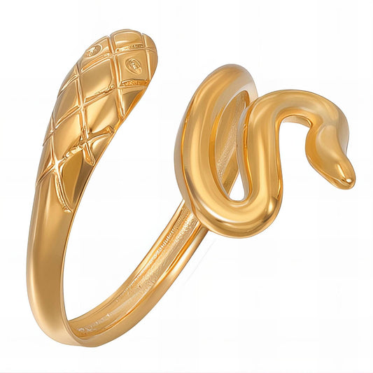18K gold plated Stainless steel  Snake finger ring