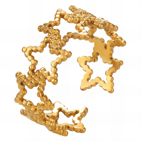 18K gold plated Stainless steel  Stars finger ring