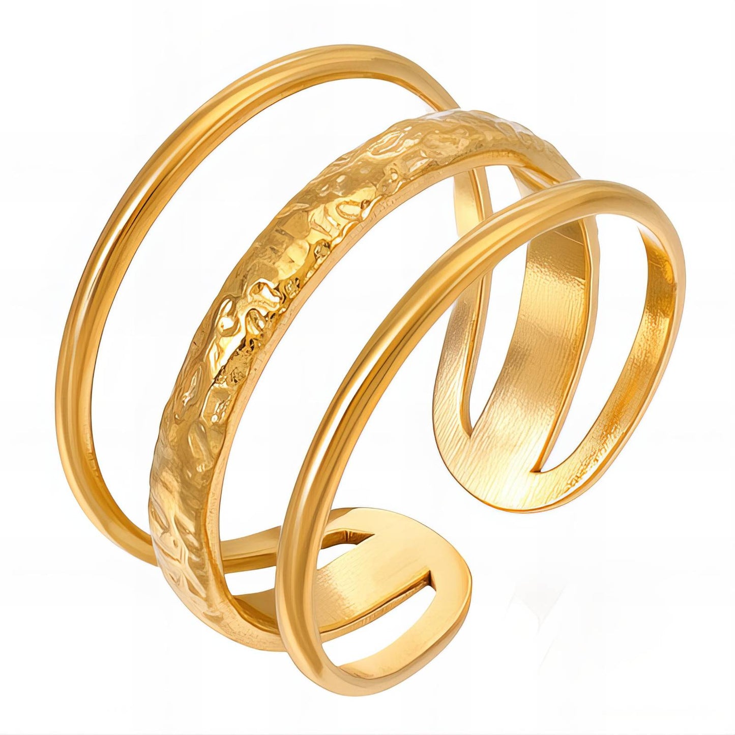 18K gold plated Stainless steel finger ring