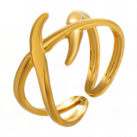18K gold plated Stainless steel finger ring
