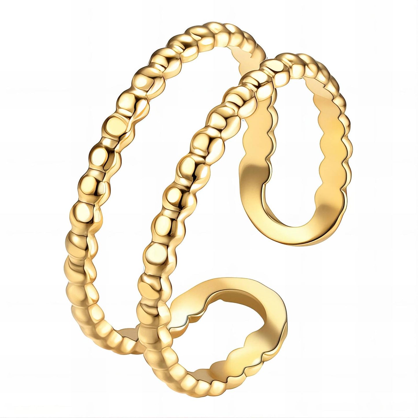 18K gold plated Stainless steel finger ring