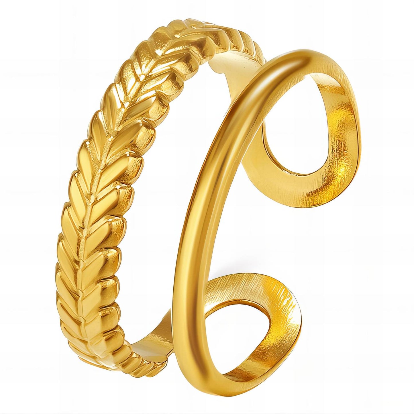 18K gold plated Stainless steel finger ring