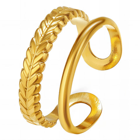 18K gold plated Stainless steel finger ring