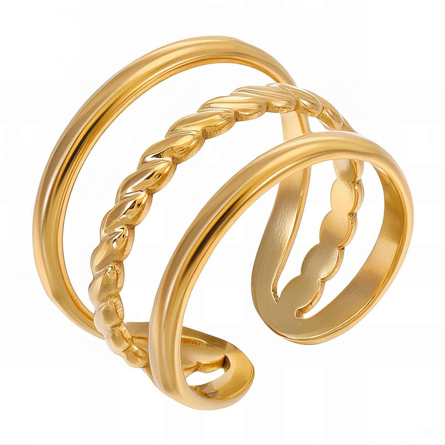 18K gold plated Stainless steel finger ring