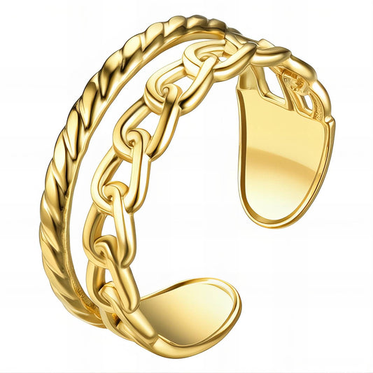 18K gold plated Stainless steel finger ring