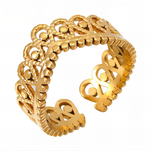 18K gold plated Stainless steel finger ring