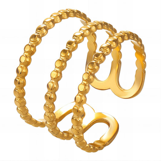 18K gold plated Stainless steel finger ring