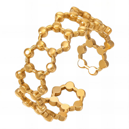18K gold plated Stainless steel finger ring