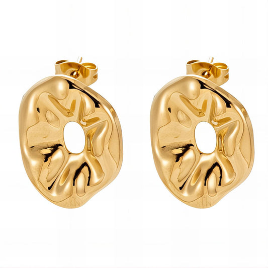 18K gold plated Stainless steel  Flowers earrings