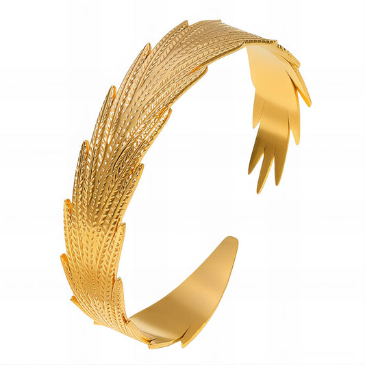 18K gold plated Stainless steel  Leaf bracelet